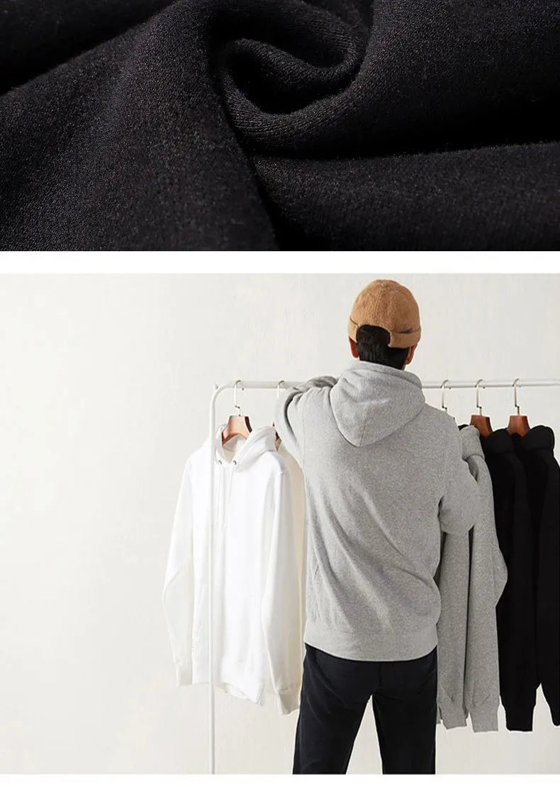 Sudadera con capucha y bolsillo con cuello redondo para hombre