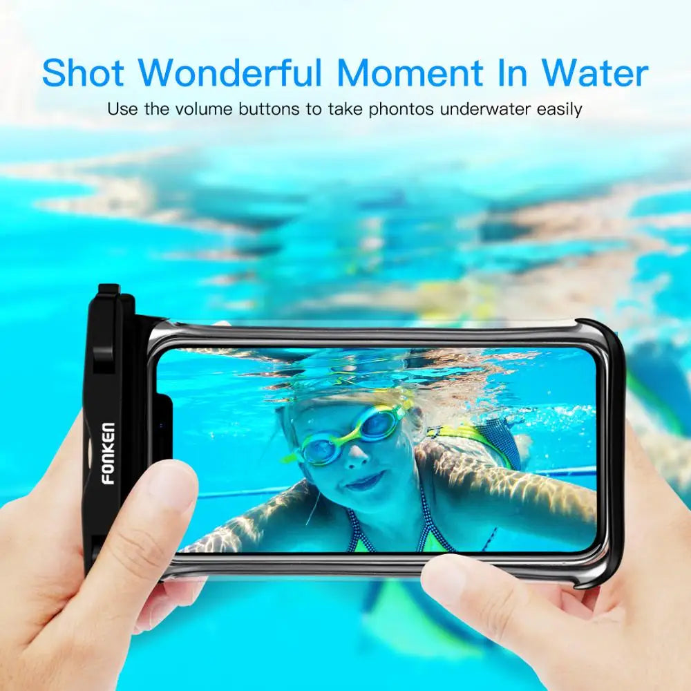 Estuche impermeable de vista completa para teléfono