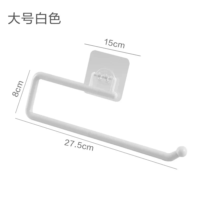 Kitchen Paper Roll Holder Cabinet Rag Hanging Holder Towel Hanger Toilet Paper Holders Rack Bar Shelf Tissue Holder