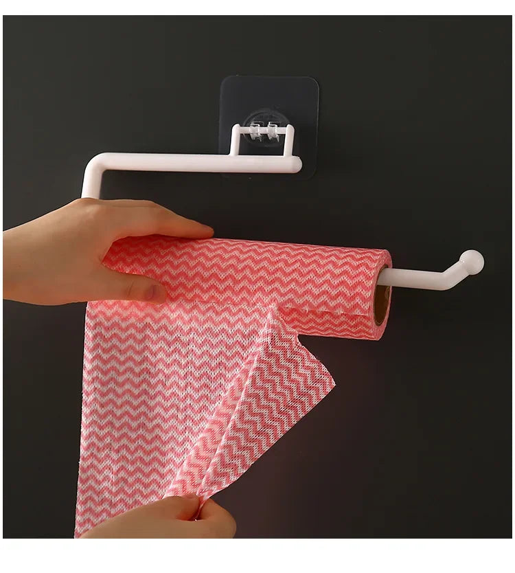 Kitchen Paper Roll Holder Cabinet Rag Hanging Holder Towel Hanger Toilet Paper Holders Rack Bar Shelf Tissue Holder