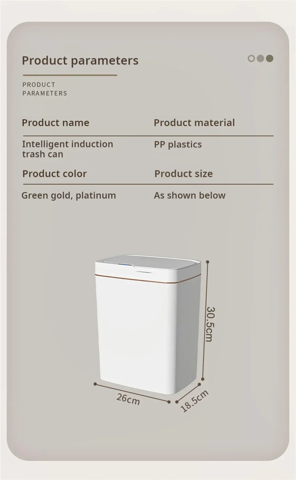 Smart bathroom trash can