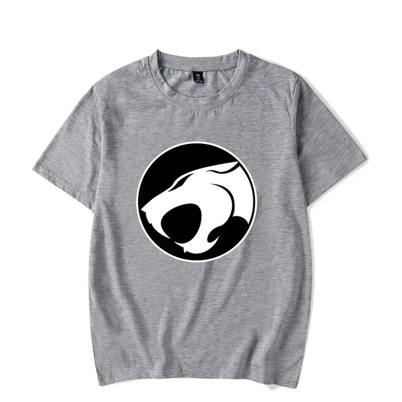 Camiseta luminosa ThunderCat para hombre, moda informal, manga corta, cuello redondo, ropa para hombre, camiseta hipster brillante ThunderCat