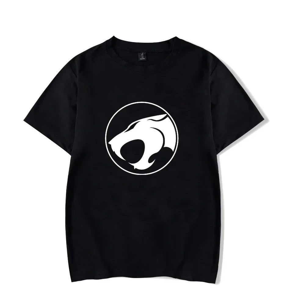 Camiseta luminosa ThunderCat para hombre, moda informal, manga corta, cuello redondo, ropa para hombre, camiseta hipster brillante ThunderCat
