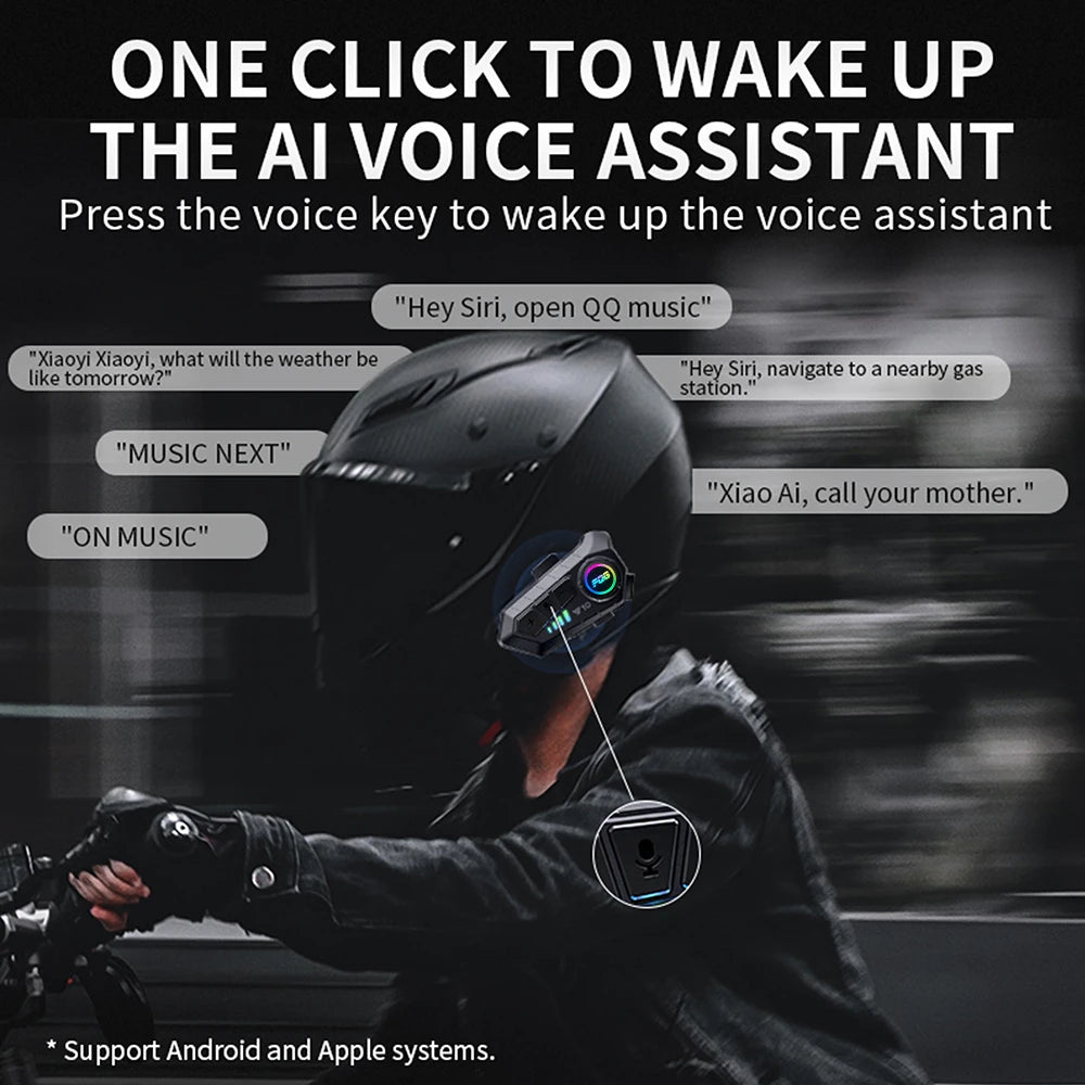 Bluetooth 5.3 helmet headset