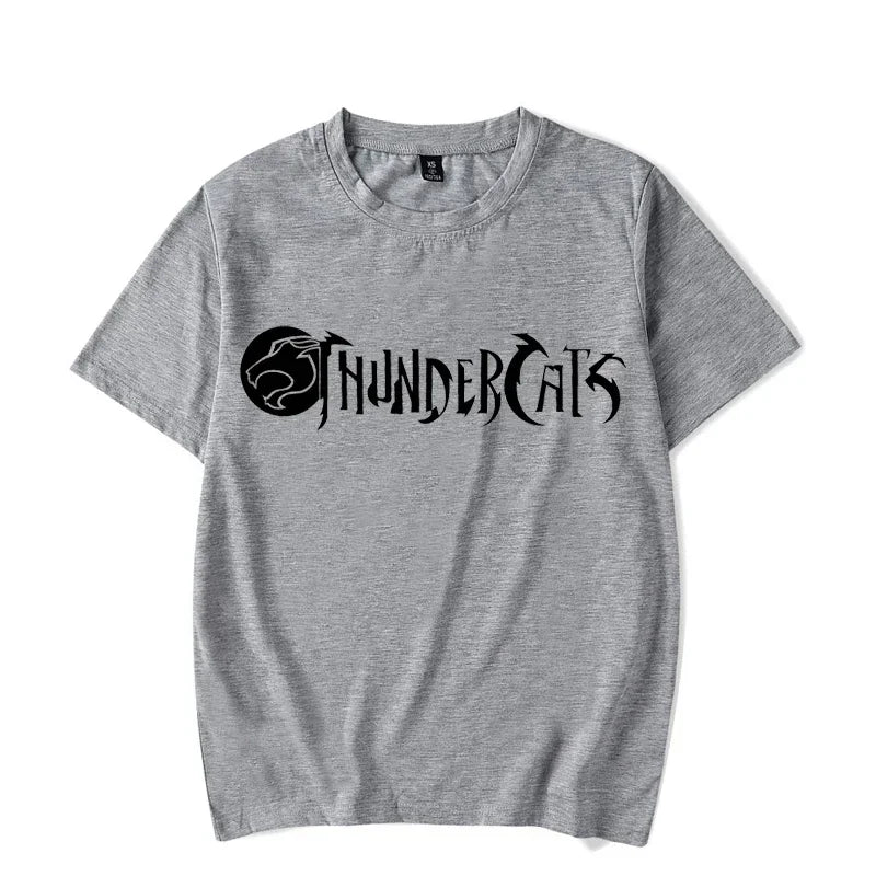 Camiseta luminosa ThunderCat para hombre, moda informal, manga corta, cuello redondo, ropa para hombre, camiseta hipster brillante ThunderCat