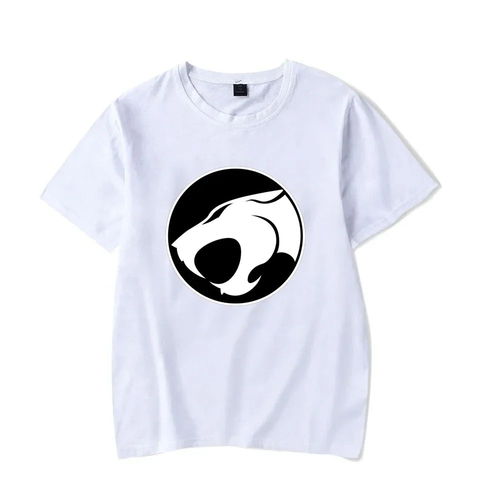 Camiseta luminosa ThunderCat para hombre, moda informal, manga corta, cuello redondo, ropa para hombre, camiseta hipster brillante ThunderCat