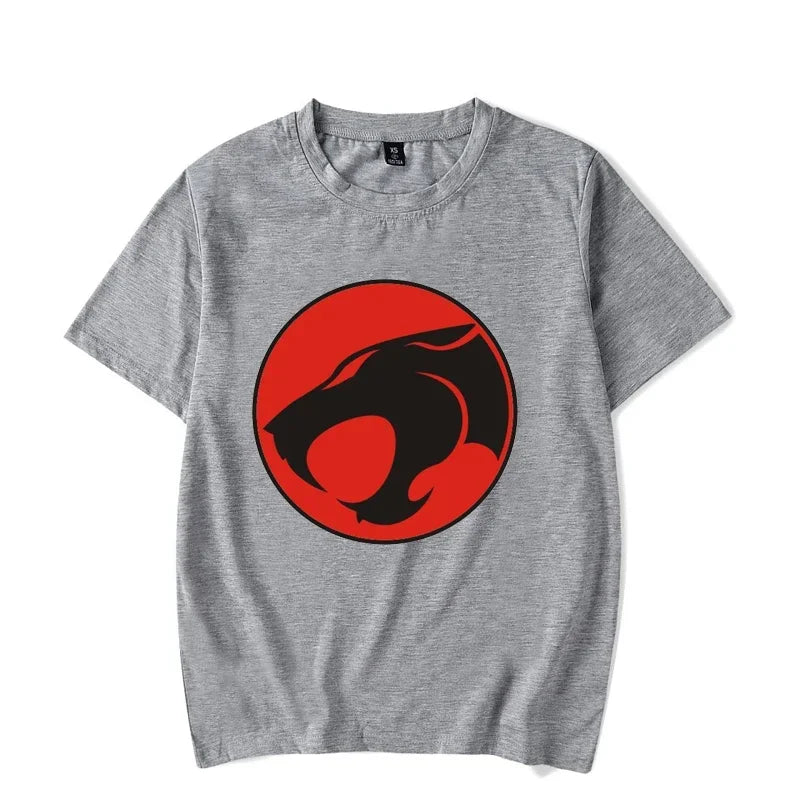 Camiseta luminosa ThunderCat para hombre, moda informal, manga corta, cuello redondo, ropa para hombre, camiseta hipster brillante ThunderCat