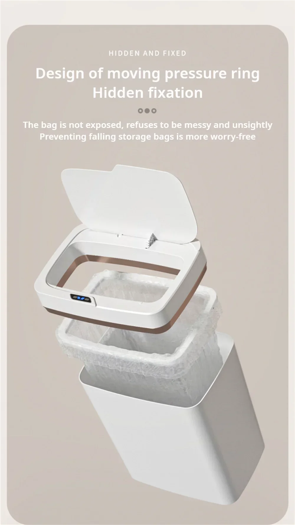 Smart bathroom trash can