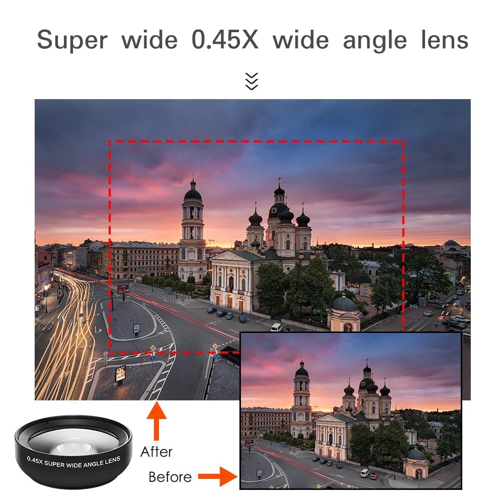Clip de lente universal 2 en 1 de 37 mm para teléfono móvil