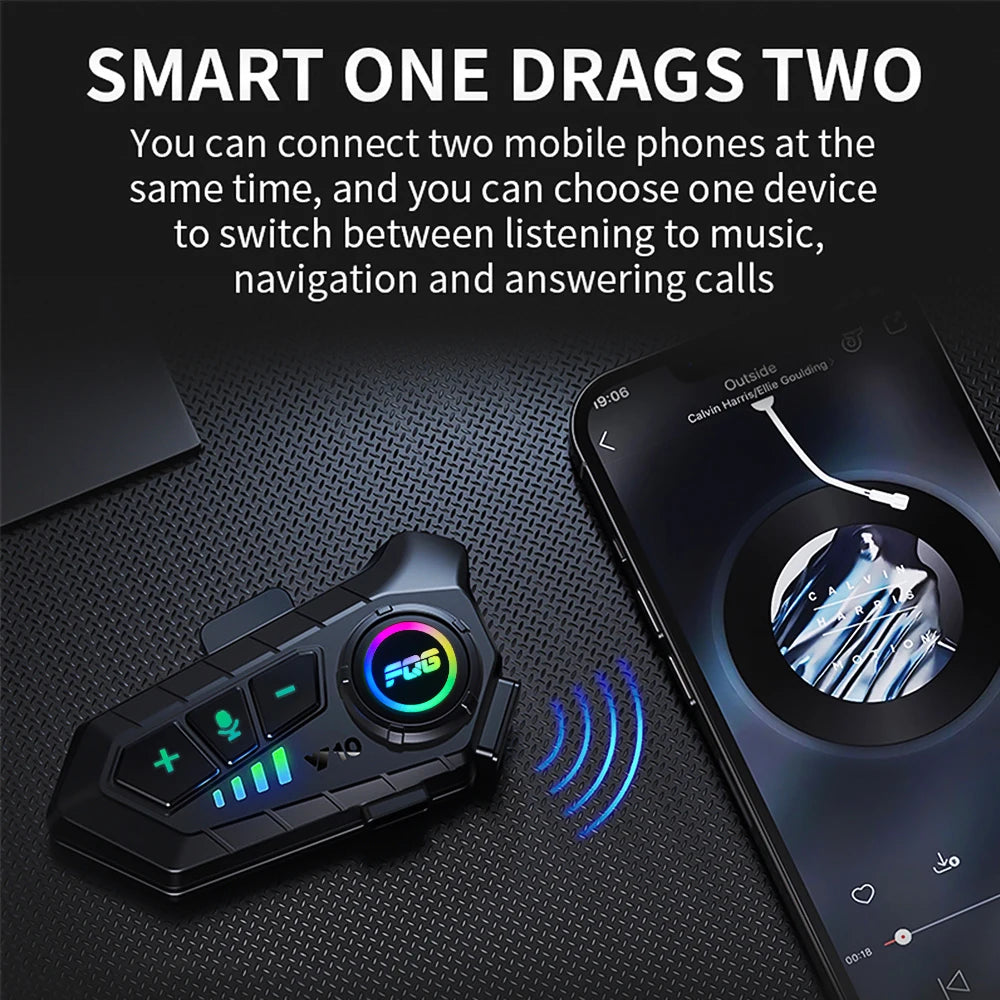 Bluetooth 5.3 helmet headset