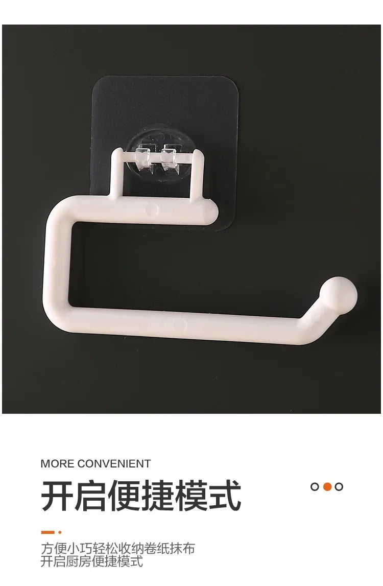 Kitchen Paper Roll Holder Cabinet Rag Hanging Holder Towel Hanger Toilet Paper Holders Rack Bar Shelf Tissue Holder