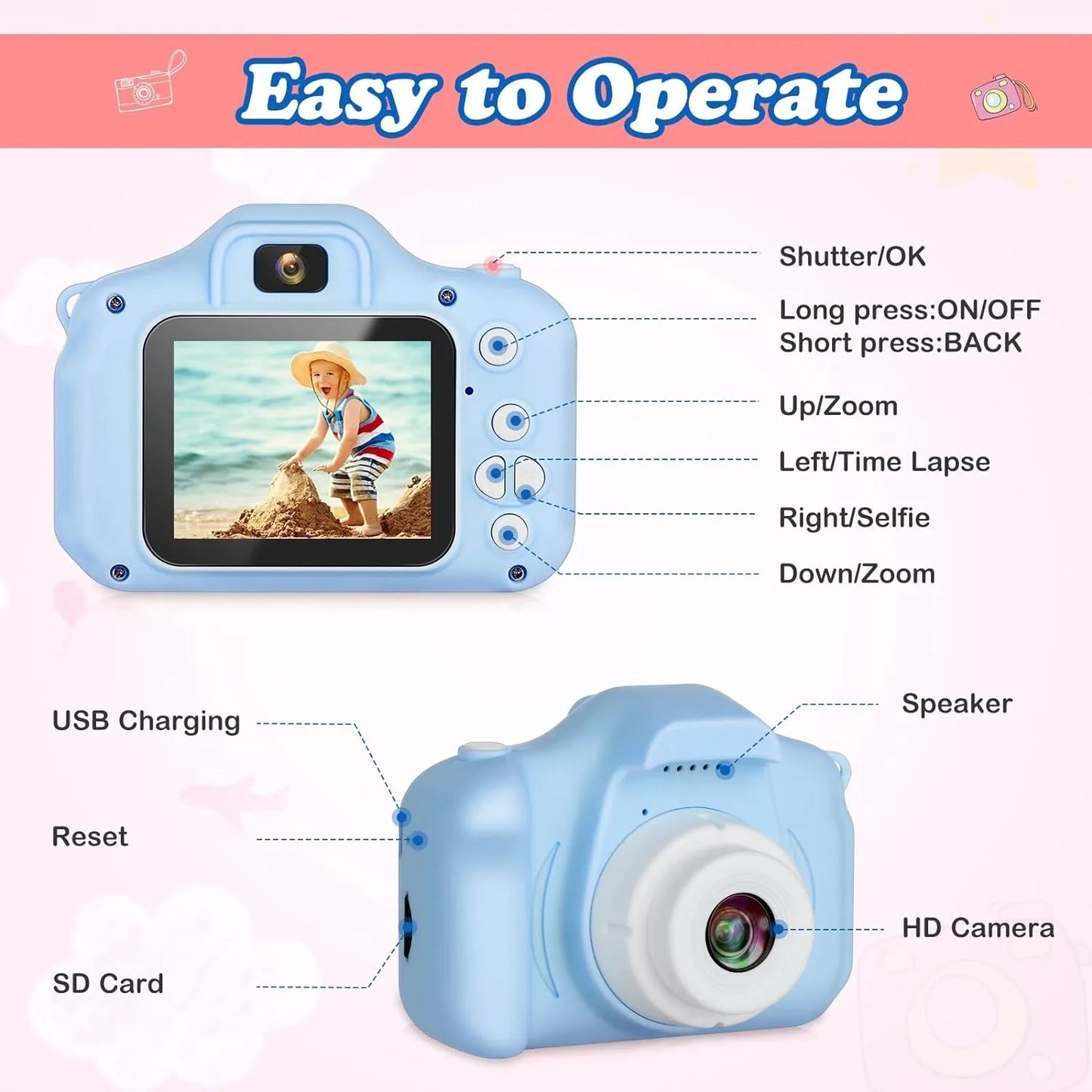 Mini cámara para niños X2