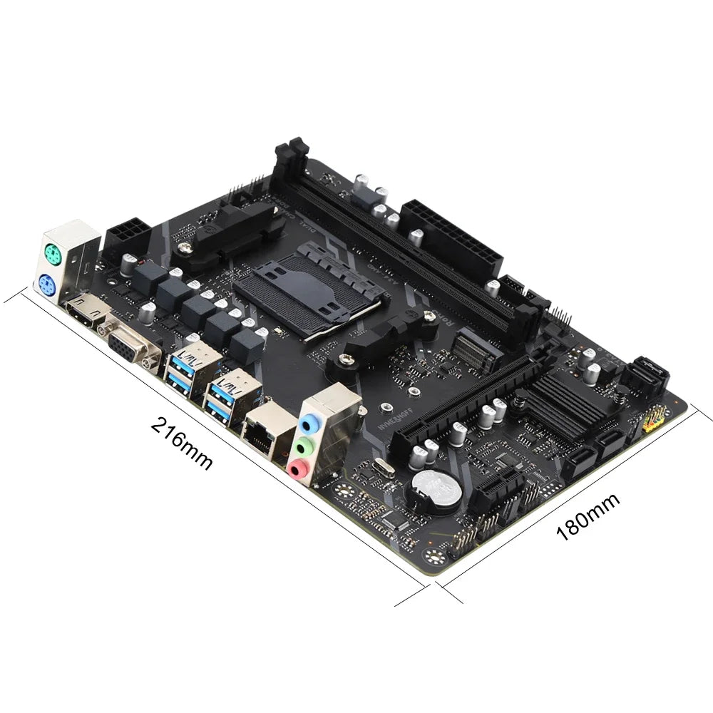 Kit Kllisre A320 CPU AMD Ryzen R5 2600 Memoria DDR4 16 GB 3200 MHz Placa base a320m