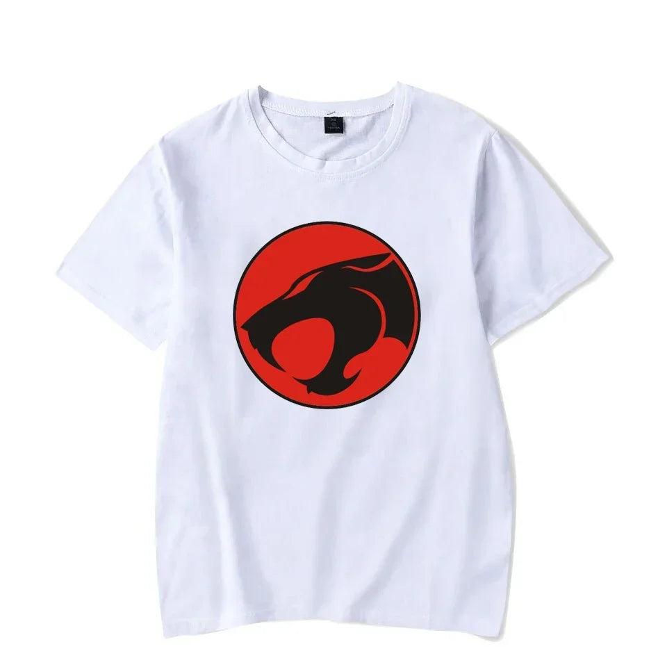 Camiseta luminosa ThunderCat para hombre, moda informal, manga corta, cuello redondo, ropa para hombre, camiseta hipster brillante ThunderCat