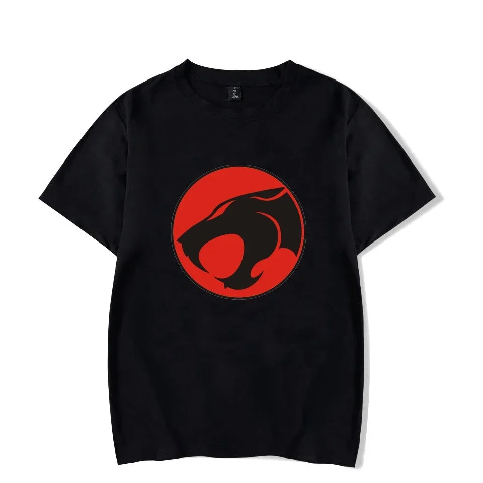Camiseta luminosa ThunderCat para hombre, moda informal, manga corta, cuello redondo, ropa para hombre, camiseta hipster brillante ThunderCat