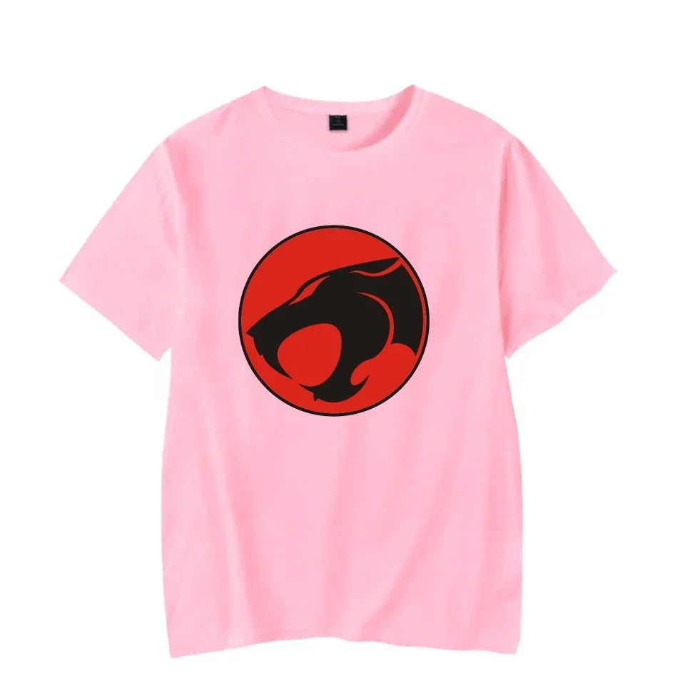 Camiseta luminosa ThunderCat para hombre, moda informal, manga corta, cuello redondo, ropa para hombre, camiseta hipster brillante ThunderCat