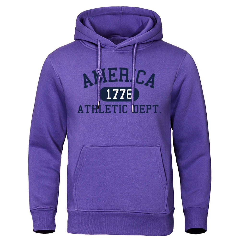 Sudadera con capucha y bolsillo con cuello redondo para hombre