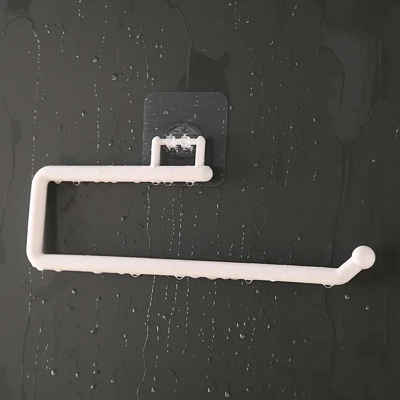 Kitchen Paper Roll Holder Cabinet Rag Hanging Holder Towel Hanger Toilet Paper Holders Rack Bar Shelf Tissue Holder