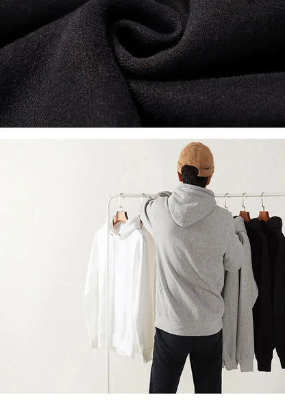Sudadera con capucha y bolsillo con cuello redondo para hombre