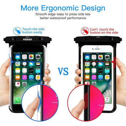 Estuche impermeable de vista completa para teléfono