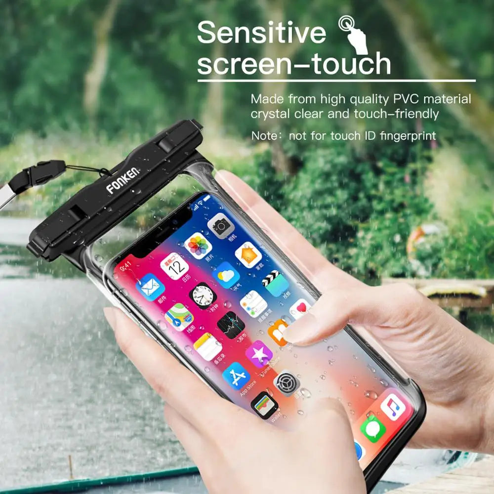 Estuche impermeable de vista completa para teléfono