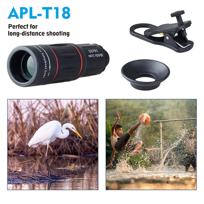 Lente monocular universal con zoom HD de 18 x 25