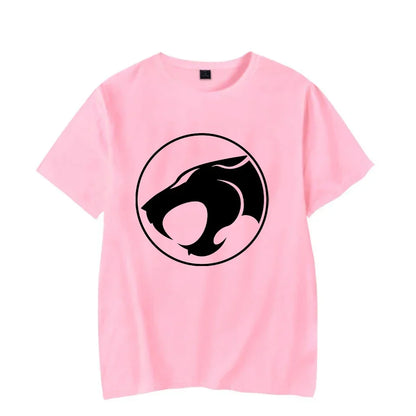 Camiseta luminosa ThunderCat para hombre, moda informal, manga corta, cuello redondo, ropa para hombre, camiseta hipster brillante ThunderCat