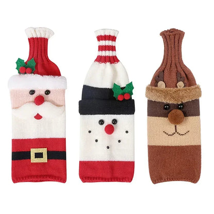 Funda para botella de vino de Papá Noel