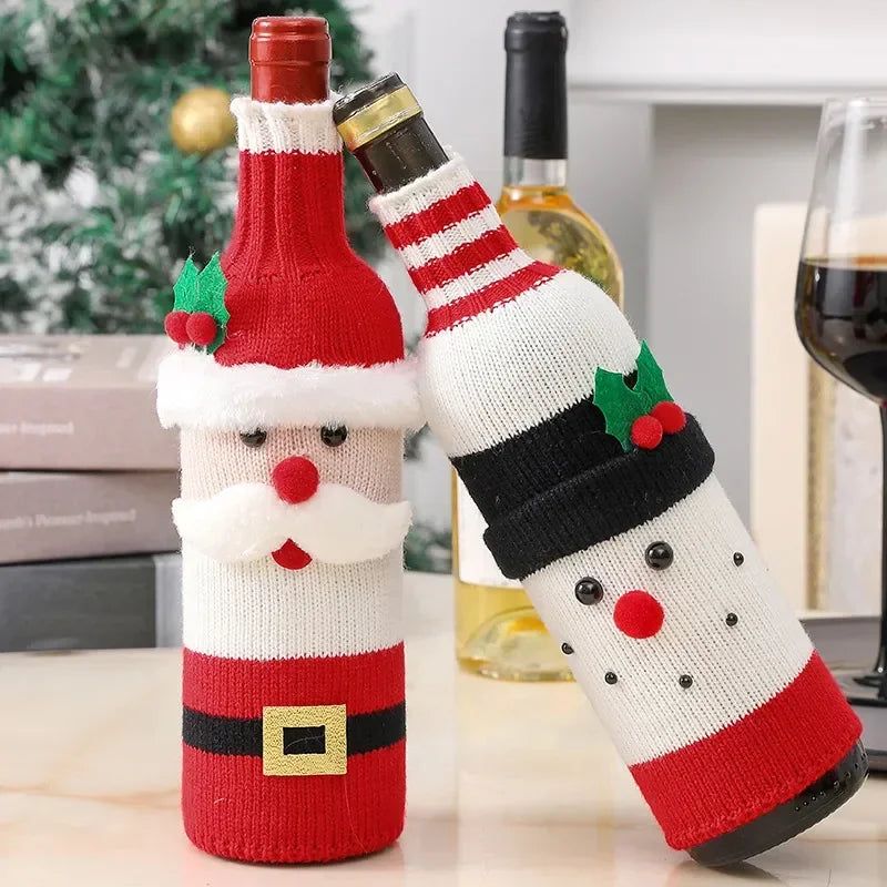 Funda para botella de vino de Papá Noel