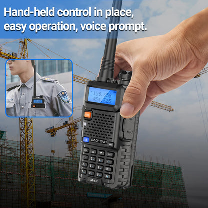 Baofeng M-5R Walkie Talkie de banda aérea de banda completa