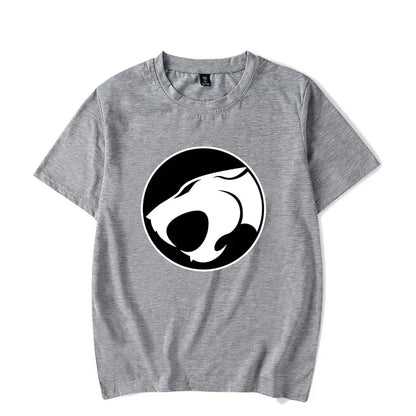 Camiseta luminosa ThunderCat para hombre, moda informal, manga corta, cuello redondo, ropa para hombre, camiseta hipster brillante ThunderCat