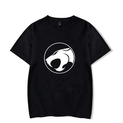 Camiseta luminosa ThunderCat para hombre, moda informal, manga corta, cuello redondo, ropa para hombre, camiseta hipster brillante ThunderCat