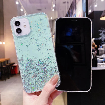 Funda de lujo con purpurina y diseño moderno