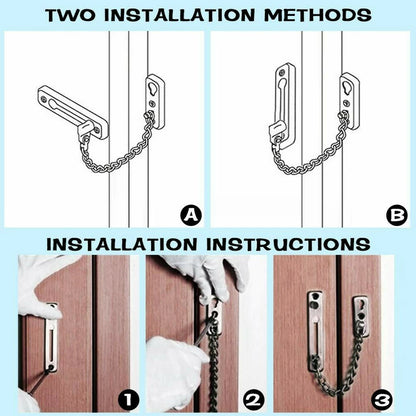 Cerradura de cadena de puerta de acero inoxidable