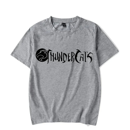 Camiseta luminosa ThunderCat para hombre, moda informal, manga corta, cuello redondo, ropa para hombre, camiseta hipster brillante ThunderCat