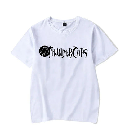 Camiseta luminosa ThunderCat para hombre, moda informal, manga corta, cuello redondo, ropa para hombre, camiseta hipster brillante ThunderCat