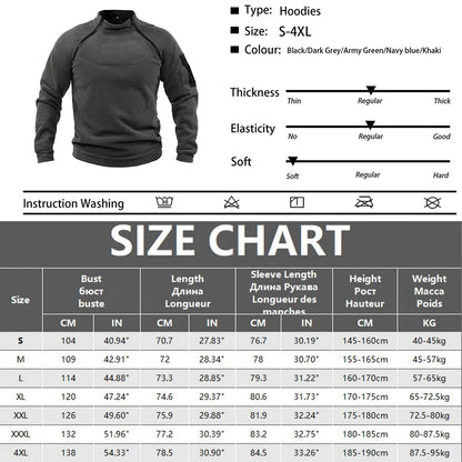 Chaqueta polar táctica para exteriores para hombre