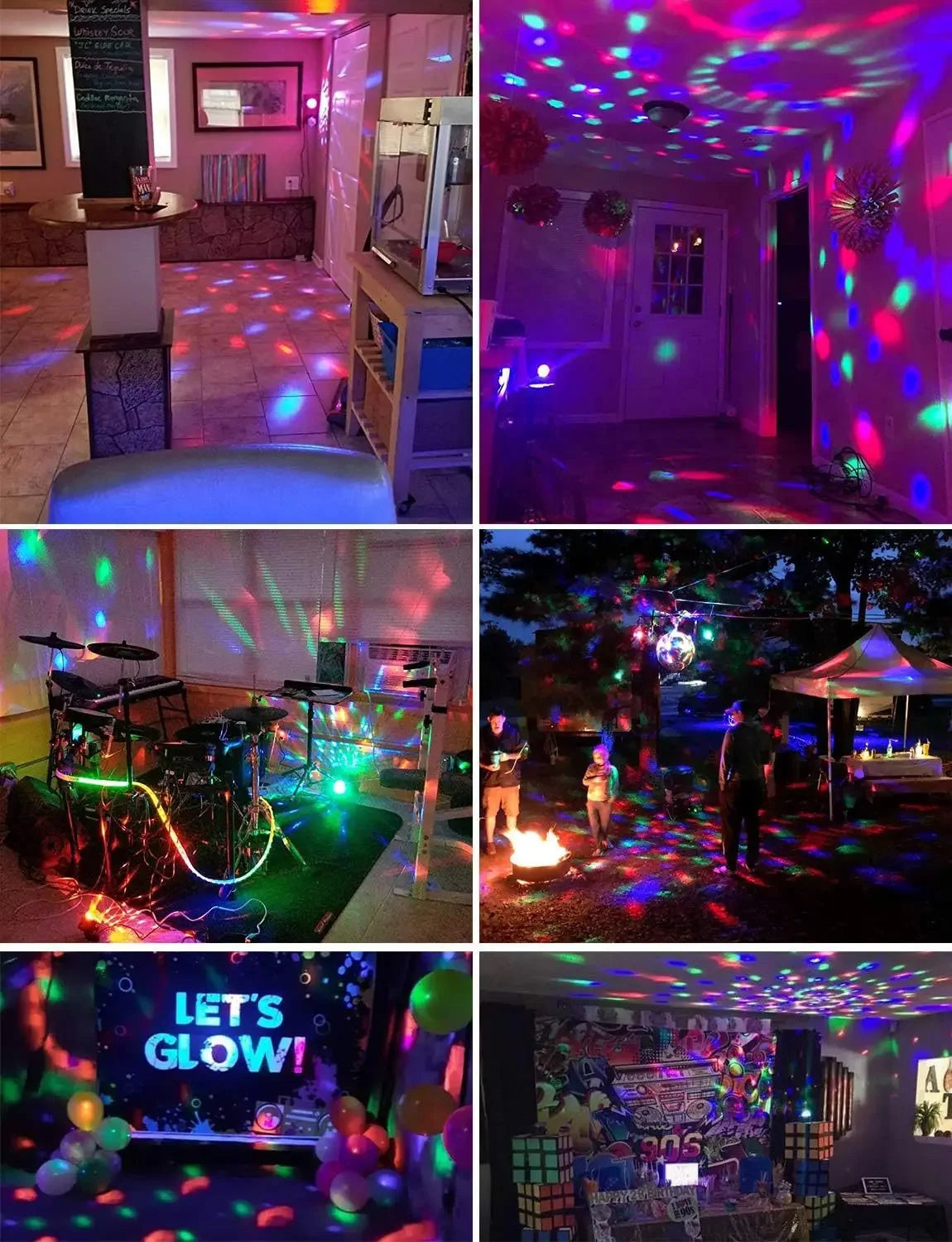 Luces estroboscópicas coloridas activadas por control remoto