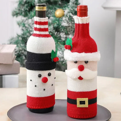 Funda para botella de vino de Papá Noel