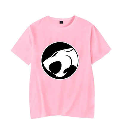 Camiseta luminosa ThunderCat para hombre, moda informal, manga corta, cuello redondo, ropa para hombre, camiseta hipster brillante ThunderCat