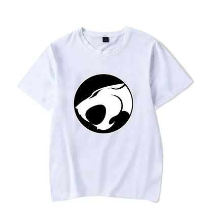 Camiseta luminosa ThunderCat para hombre, moda informal, manga corta, cuello redondo, ropa para hombre, camiseta hipster brillante ThunderCat