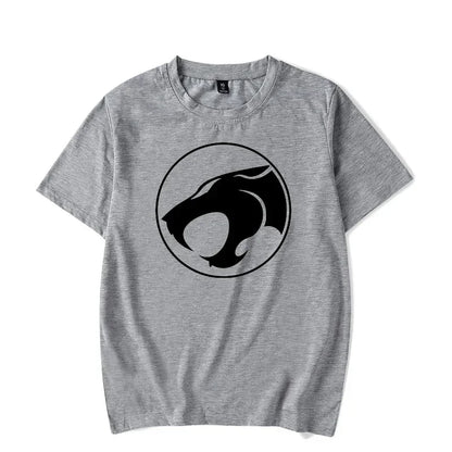 Camiseta luminosa ThunderCat para hombre, moda informal, manga corta, cuello redondo, ropa para hombre, camiseta hipster brillante ThunderCat