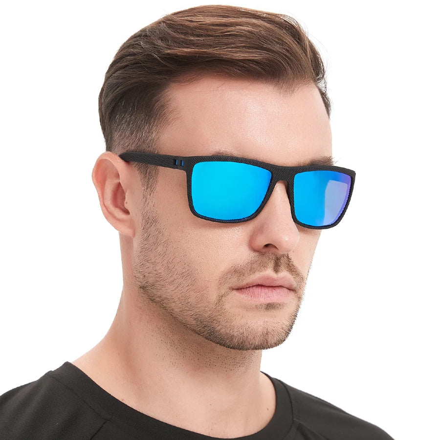 Gafas de sol polarizadas con diseño de cuadros vintage a la moda para hombre y mujer