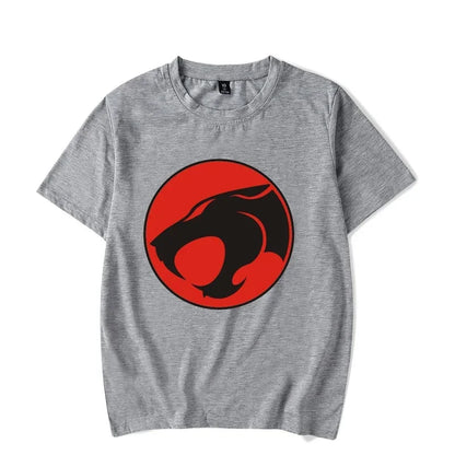 Camiseta luminosa ThunderCat para hombre, moda informal, manga corta, cuello redondo, ropa para hombre, camiseta hipster brillante ThunderCat