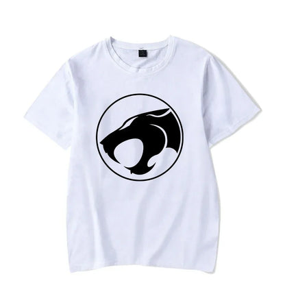 Camiseta luminosa ThunderCat para hombre, moda informal, manga corta, cuello redondo, ropa para hombre, camiseta hipster brillante ThunderCat