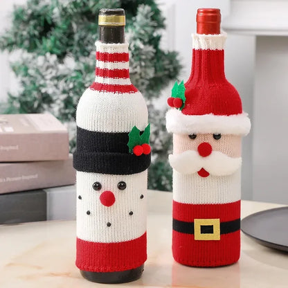 Funda para botella de vino de Papá Noel