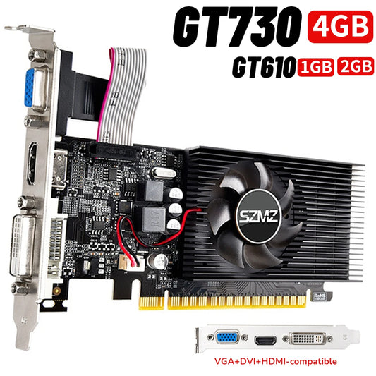 Tarjeta gráfica GT730 4GB DDR3 128Bit/64Bie