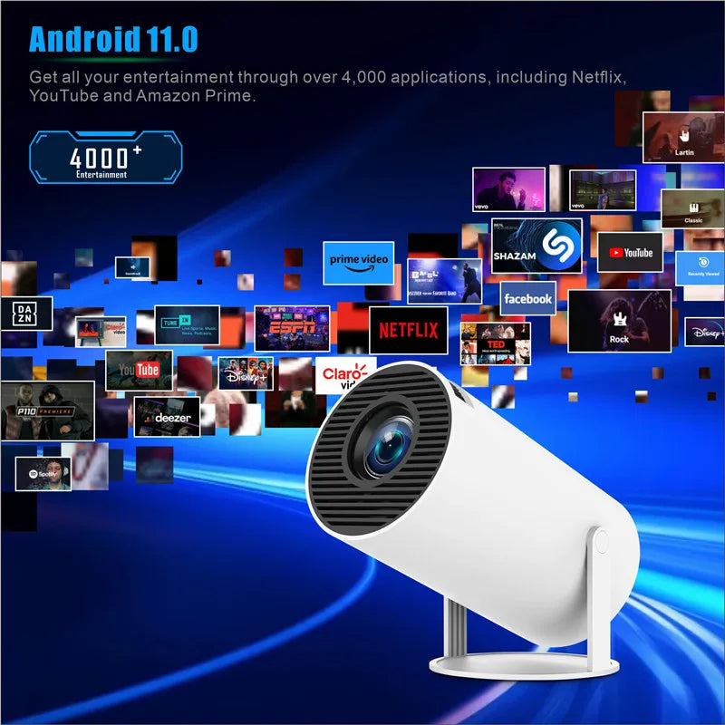 Proyector DITONG HY300 Pro Android 4K 1280*720P Dual Wifi