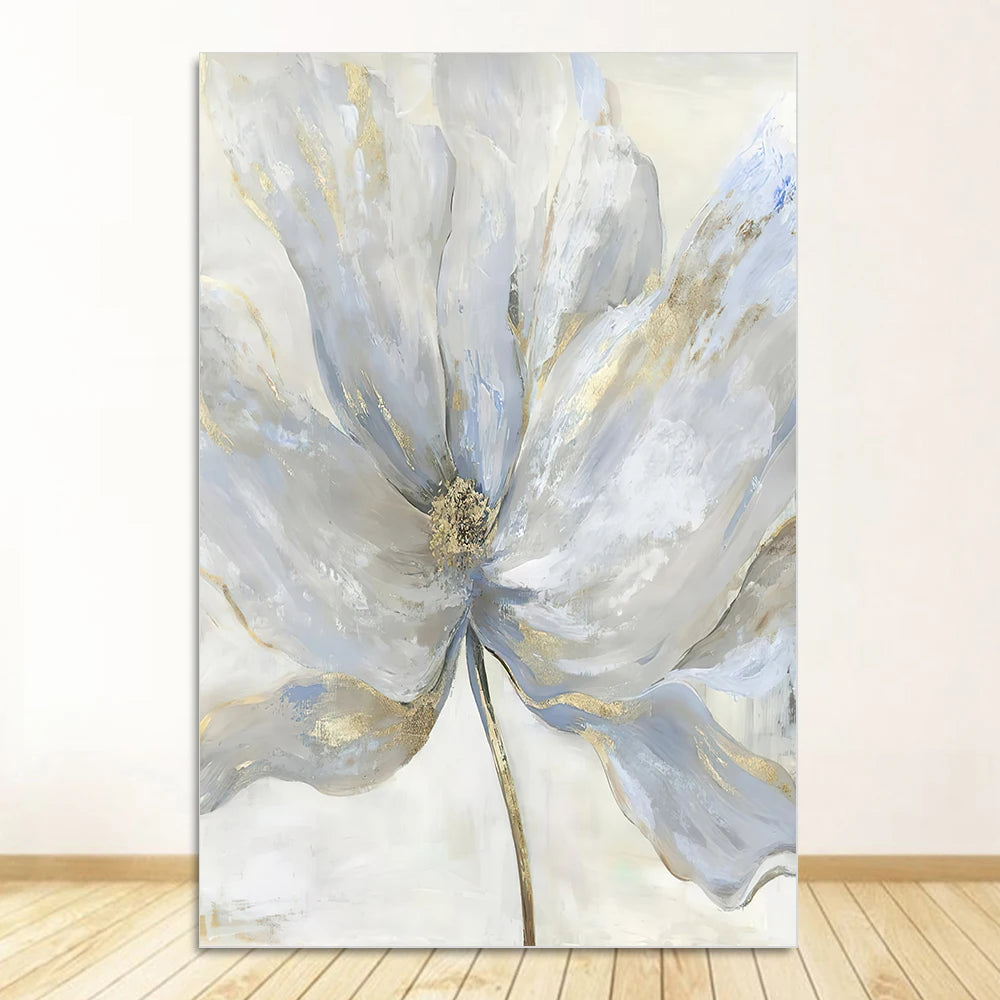 Lienzo con arte de flores escandinavas, pintura abstracta, impresión de plumas, imagen decorativa para sala de estar, póster de pared de decoración nórdica para el hogar