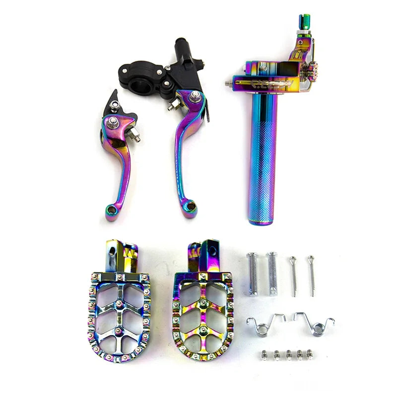 Reposapiés multicolores para motocicleta CNC